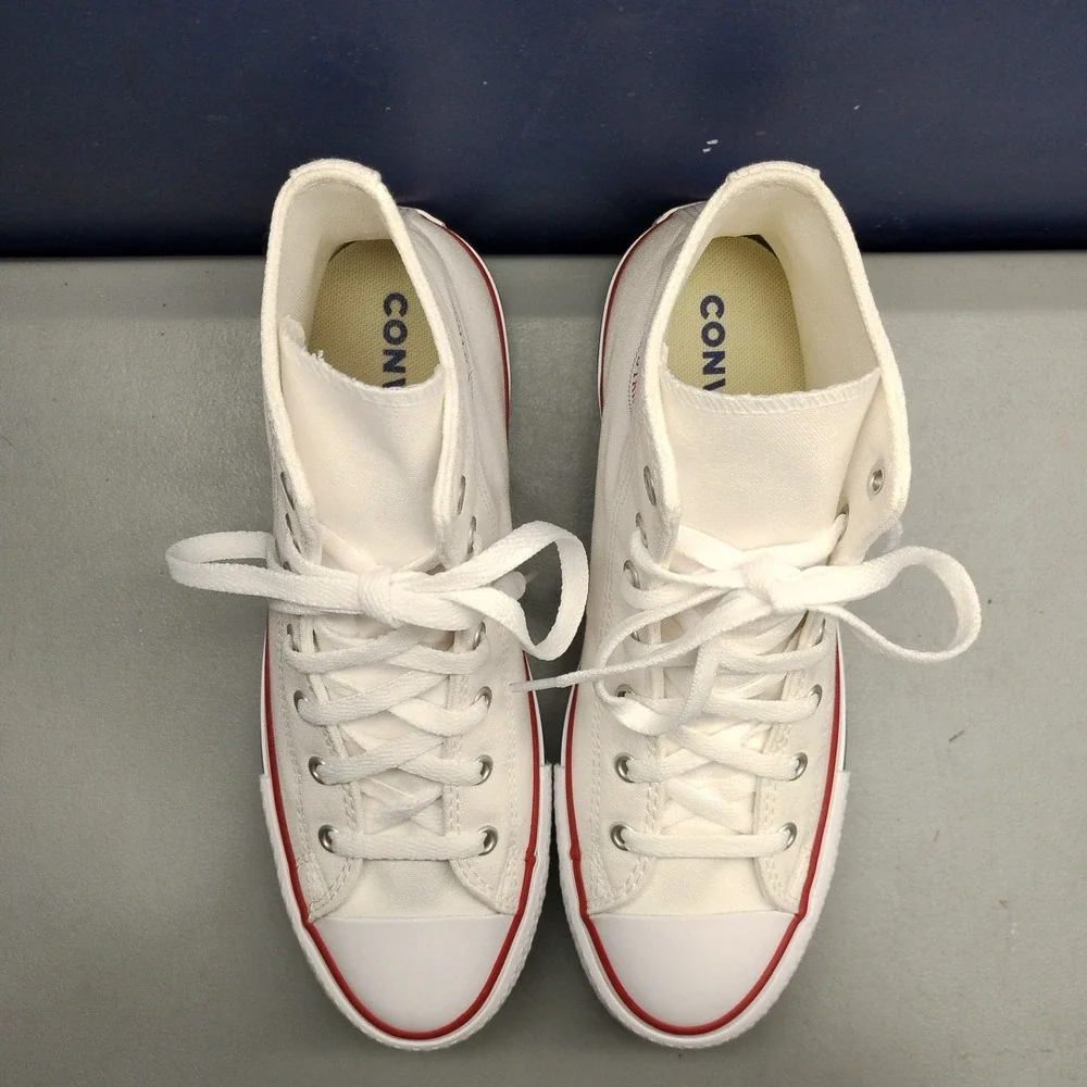Converse Chuck Taylor All Star Platform Sneakers Kids 7 White High Top 272856F
